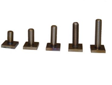 Zölzer-Vierkantschraube M8 x 40mm, mit Platte 18 x 20 x 4 mm