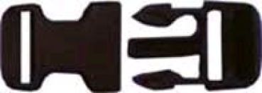 Nylon-Steckschnalle, 50 mm, schwarz, zweiseitig einstellbar