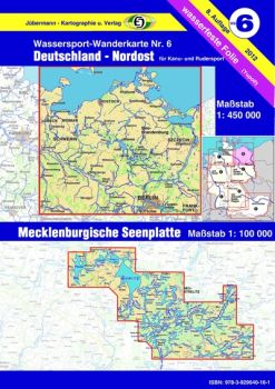 Jübermann Wassersport-Wanderkarte WW6 Deutschland-Nordost
