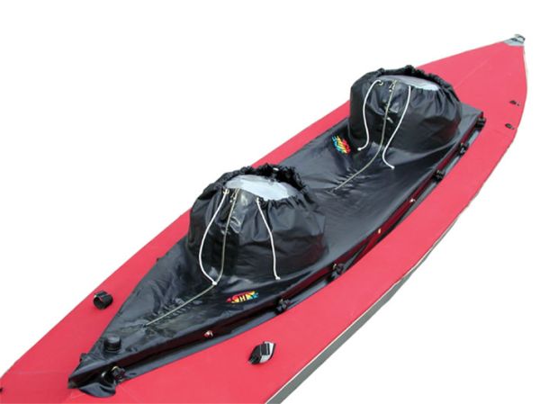 Reißverschluss Persenning-Spritzdecke für 2er-Boote mit Klettband Befestigung