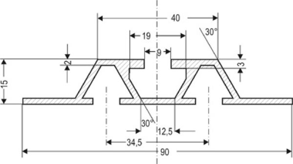 Caravanschiene - 210 cm bis 230 cm - Sperrgut