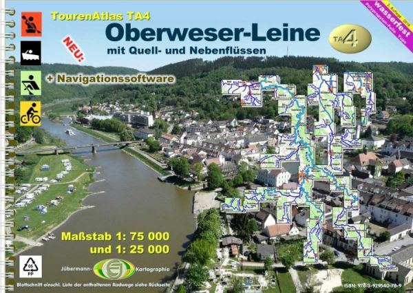 Jübermann TourenAtlas TA4 Oberweser-Leine