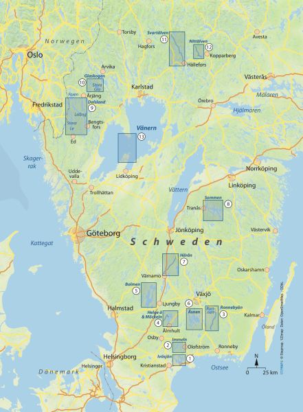 Kanu Kompass SÜDSCHWEDEN