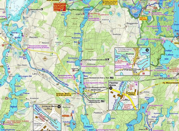 Jübermann Wassersport-Wanderkarte WW6 Deutschland-Nordost